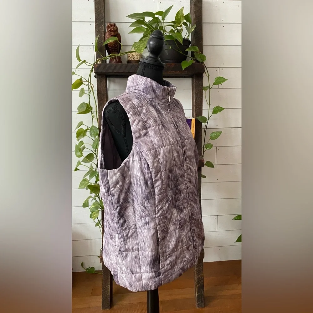 Mountain Lake: Purple, White and Gray Brushed Vest